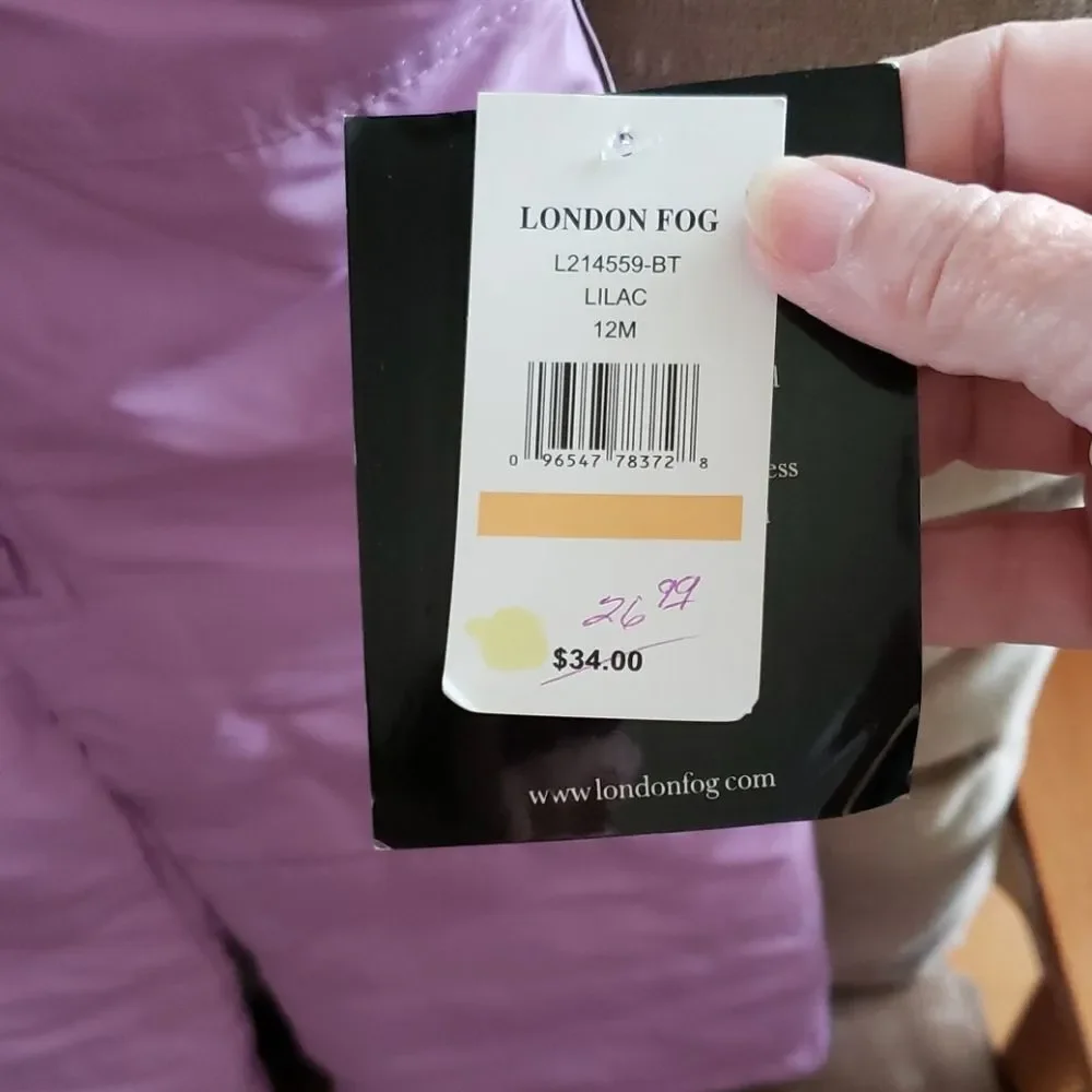 NWT London Fog Lilac Purple Snowpants Sz 12 Mos